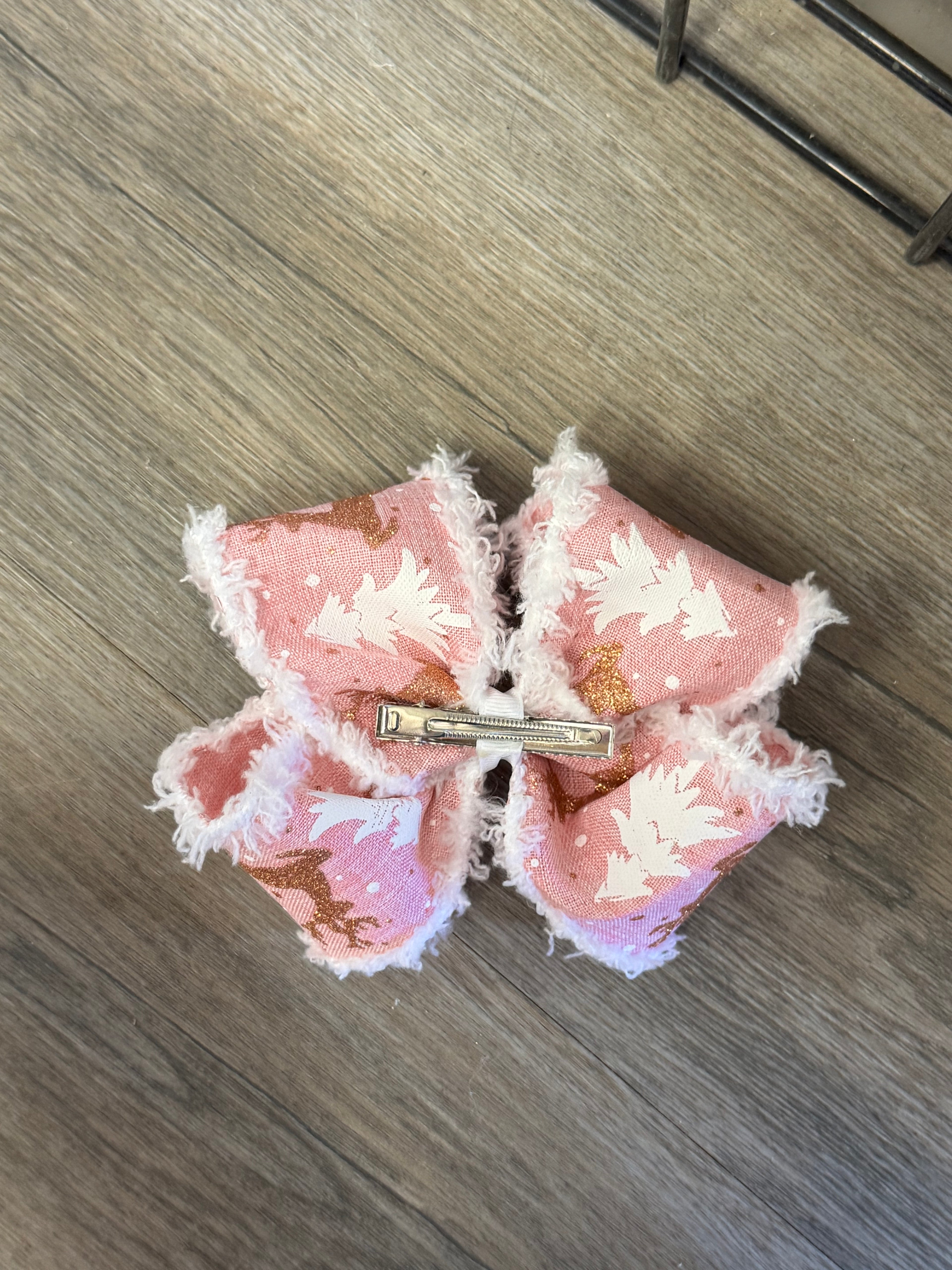 Frosted Blush Hair Bow