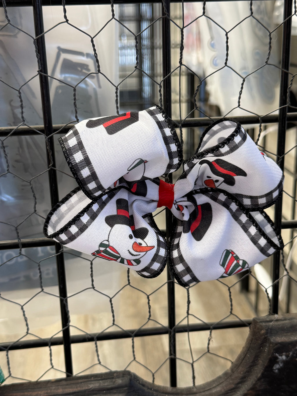 Frosty the Snowman Hair Bow
