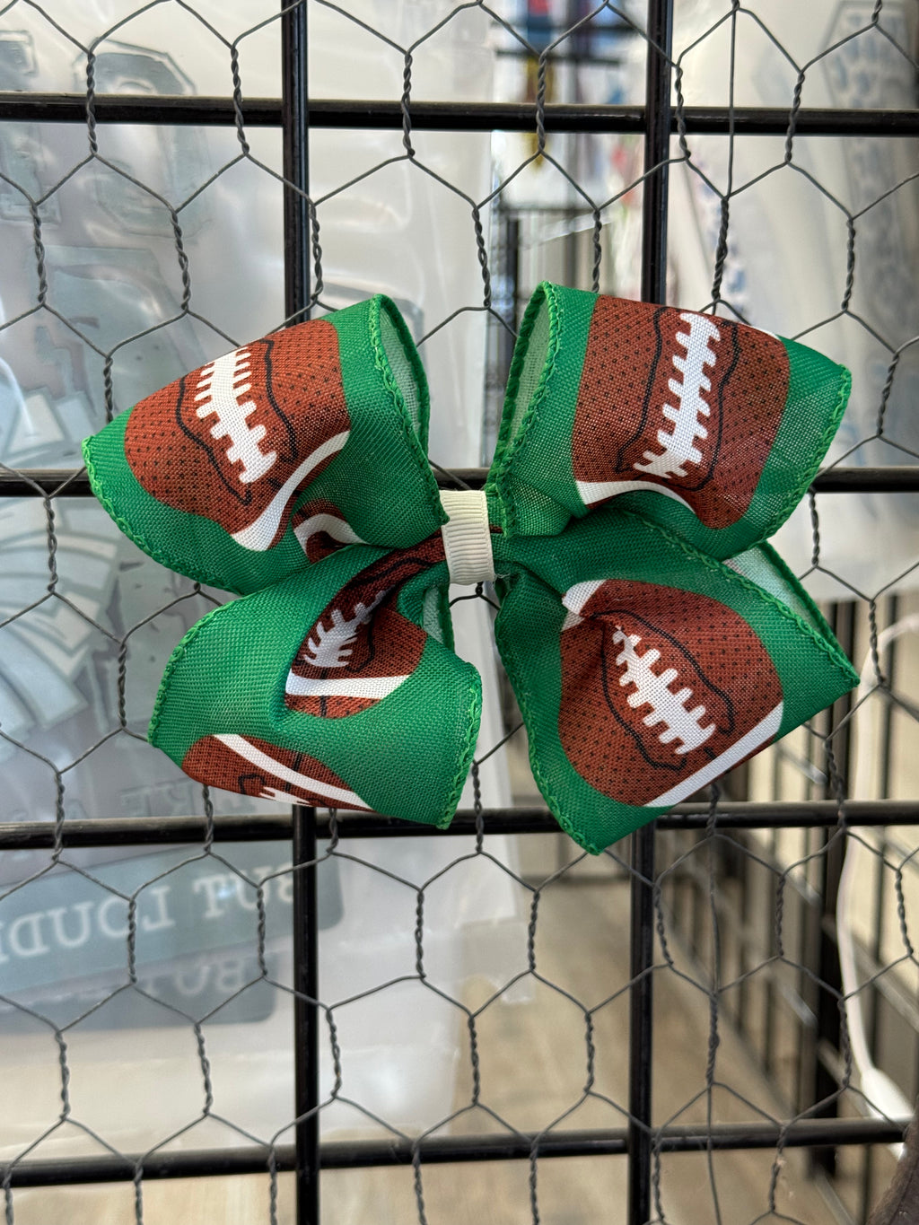 Game Day Green Hair Bow