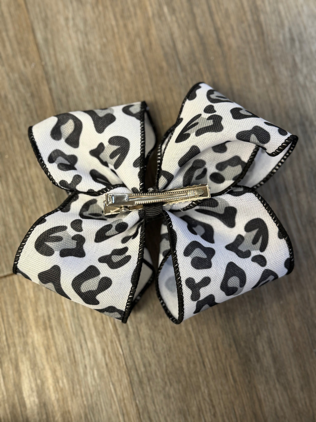 Midnight Leopard Hair Bow