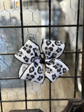 Midnight Leopard Hair Bow