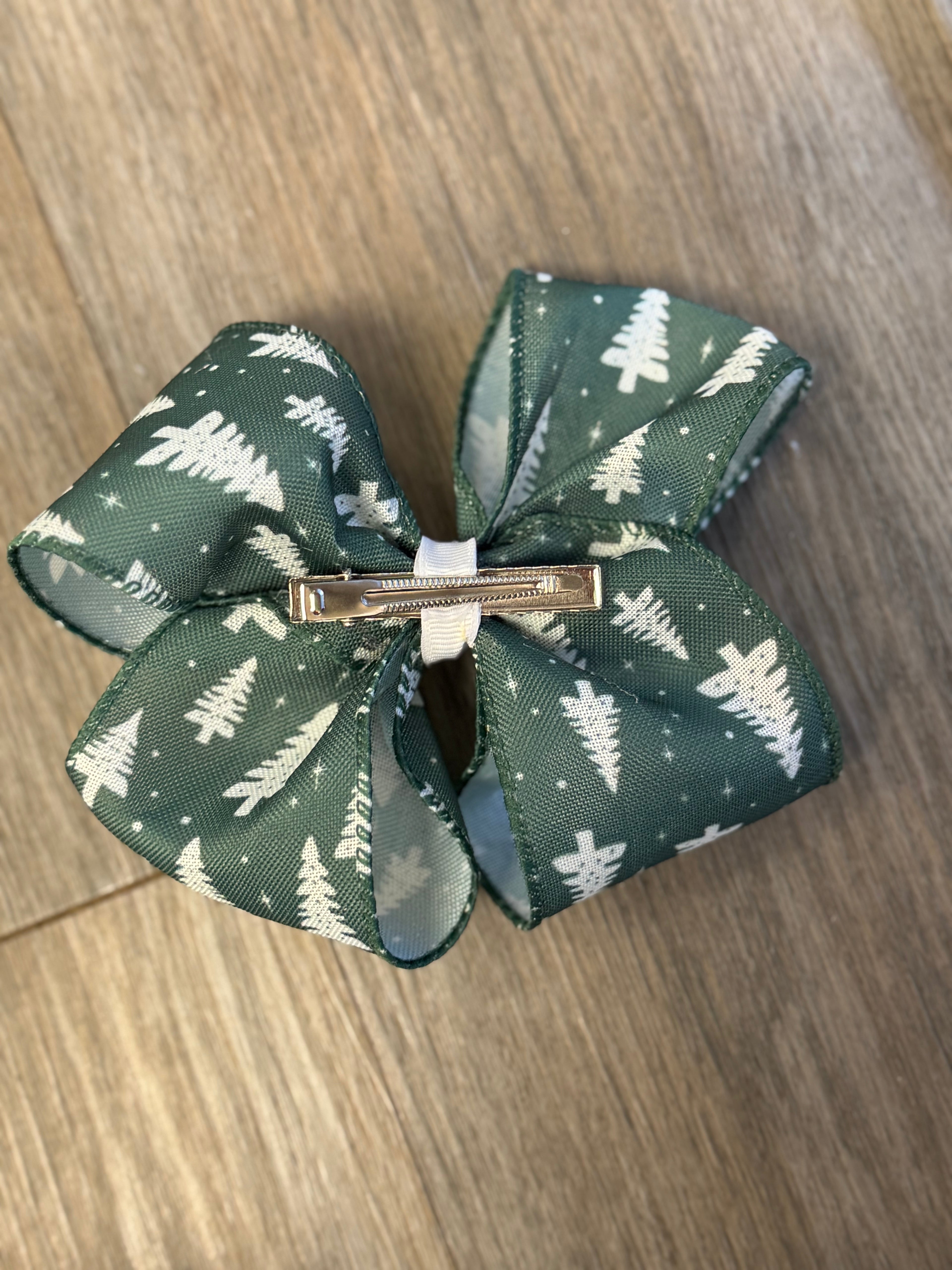 Snowy Pines Hair Bow