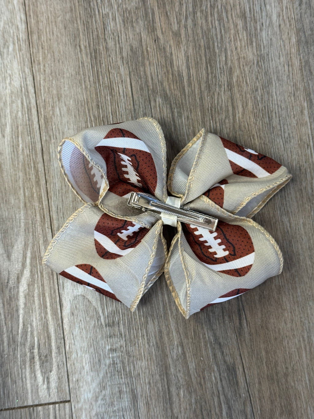Touchdown Tan Hair Bow