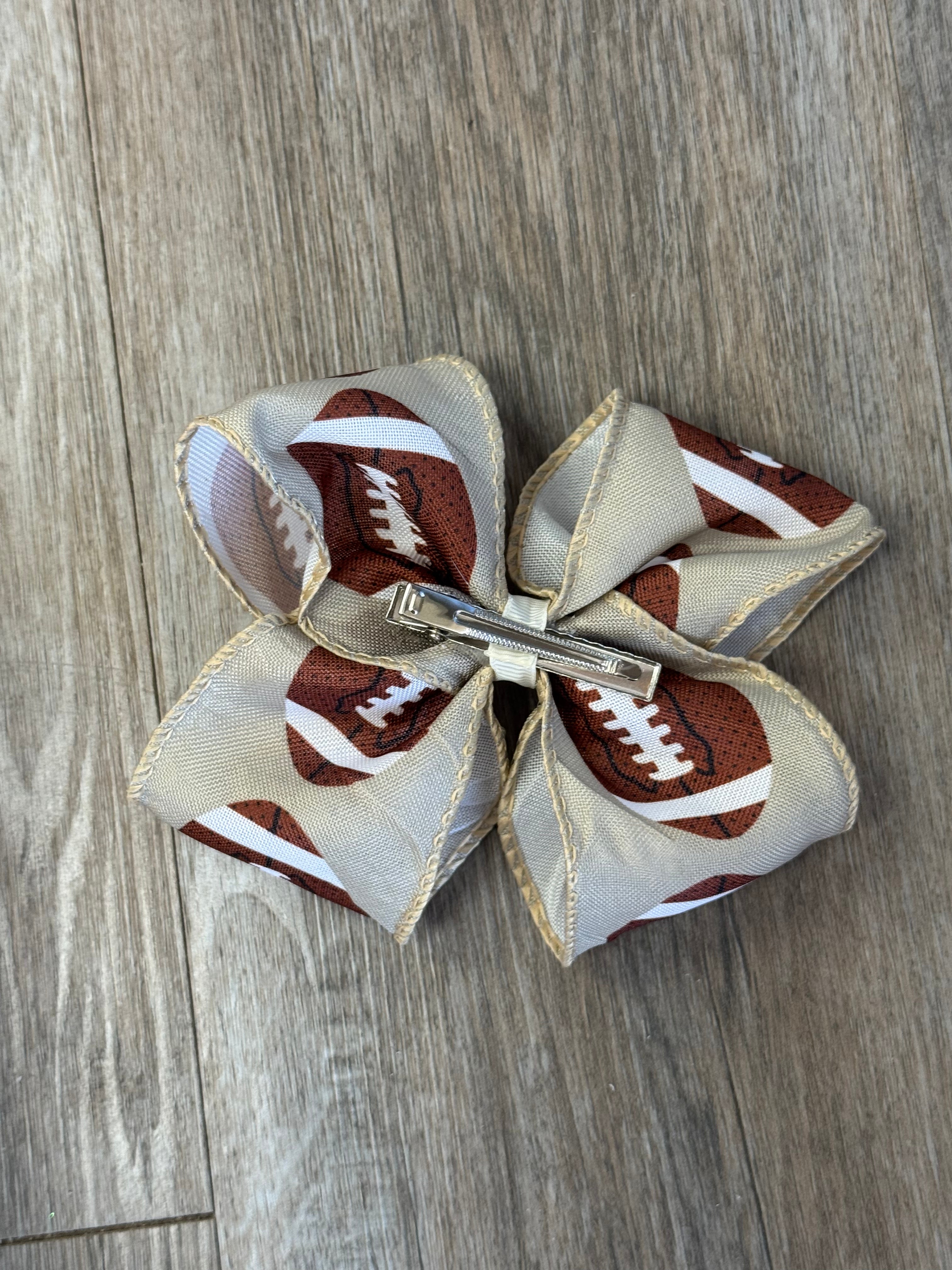 Touchdown Tan Hair Bow