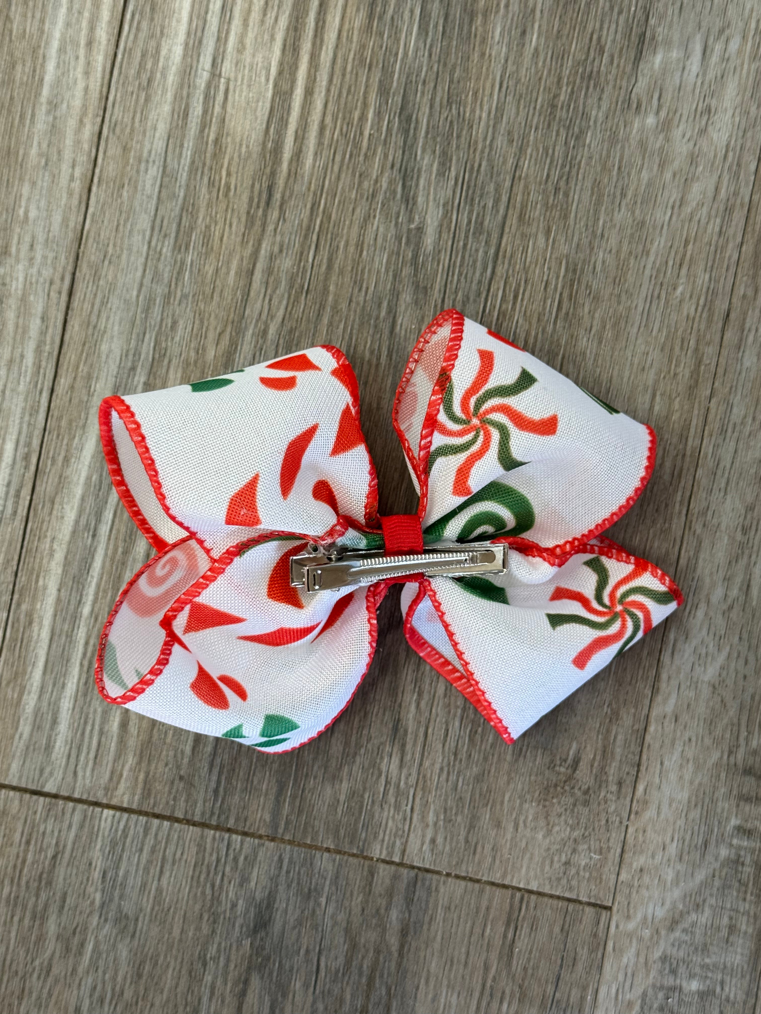 Candy Cane Lane Hair Bow