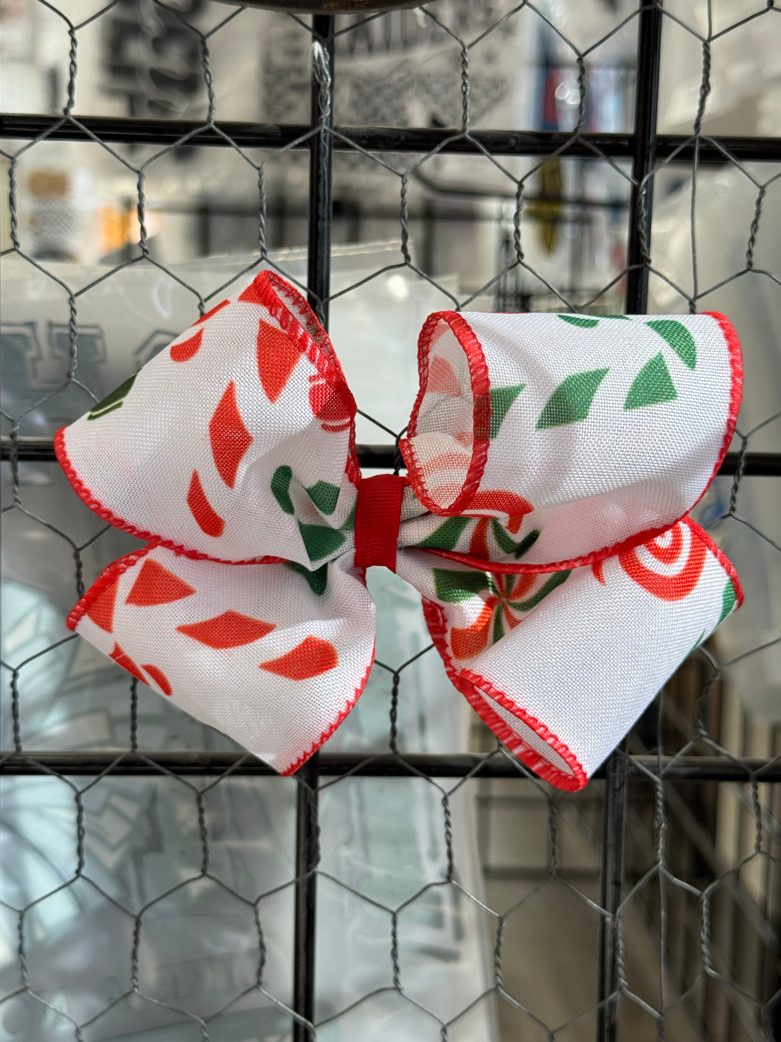 Candy Cane Lane Hair Bow